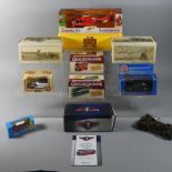 A Collection of 10 Boxed Cars, Buses, Tractors, etc Mainly by Atlas Edition together with an Air