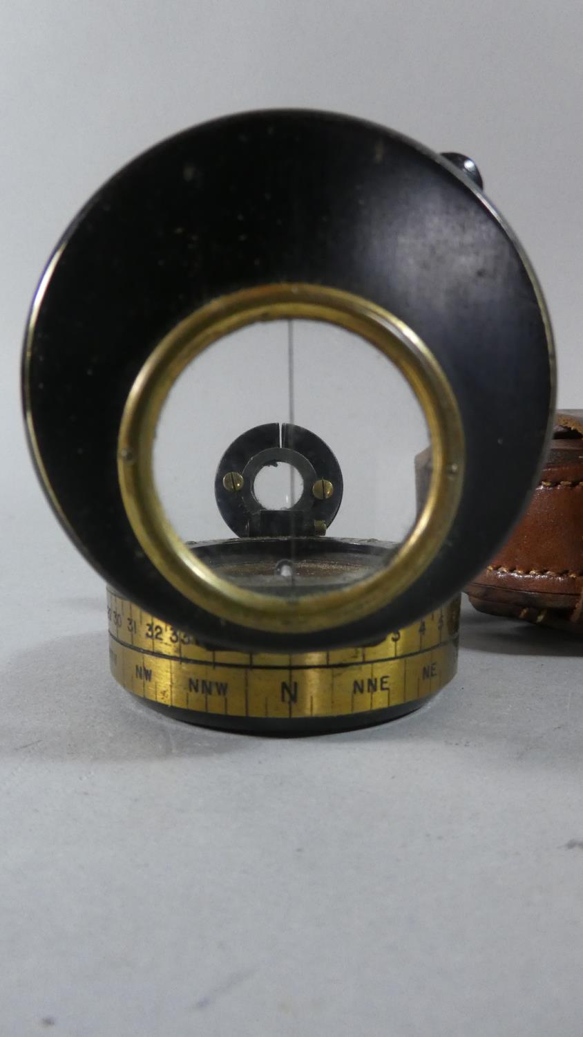 A WWI Leather Cased Barkers Patent Military Handheld Prismatic Compass - Patents 1818/15 103019/16 - Image 2 of 5