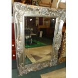 A Large Heavy Pierced and Moulded Wall Mirror, 91cm x 22cm