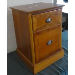 A Modern Bedside Cabinet with Single Drawer Over Cupboard Base, 44cm Long