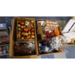 Two Boxes of Christmas Decorations and Bulbs, Lights etc