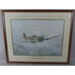 A Framed Print of a Spitfire by John Evans 'Mission Accomplished', 52.5cm Wide