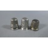 A Collection of Three Silver Thimbles to Include Charles Horner