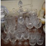 A Collection of Good Quality Glassware to Include Two Decanters, Tumblers, Wines, Champagnes, Brandy