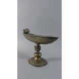 A Brass Oil Lamp of Classical Form with Removable Reservoir, 20cm Long
