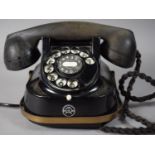 A Vintage Belgian Telephone with Brass Carrying Handle by the Bell Telephone Company