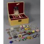 A Musical Jewellery Box Containing Costume Jewellery