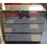 A Modern Mirrored Bedroom Chest, 86cm Wide