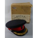 A Military Cap in Original Cardboard Box for Lieutenant Colonel H Gough, Royal Signals, Tilehurst,