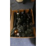 A Box Containing Various Vintage Brewery Bottles