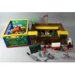 A Vintage Conway Valley Cowboy Fort Together with Box of Figures and Accessories