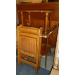 A Two Tier Tea Trolley, Two Folding Chairs and Rectangular Table