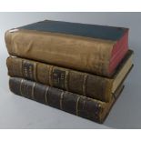 Three Bound Volumes, The Peoples Magazine 1817, Volume II Henry's Commentary 1849 and a Dictionary