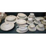 A Collection of Royal Doulton Dinnerwares "Cadence" Pattern to Include Seven Dinner Plates, Six Side