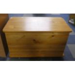 A Modern Pine Effect Blanket Box, 73cm Wide