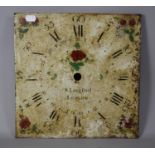A Twelve Inch Painted Dial from a 30 Hour Long Case Clock, Inscribed S Langford, Ludlow