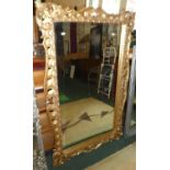 A Large Pierced Gilt Framed Rectangular Wall Mirror, 137cm x 85cm