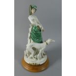 An Italian Figural Ornament Maiden with Dog