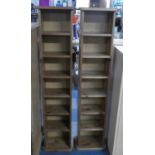 A Pair of Pine Seven Shelved Open Storage Units, 28cm Wide