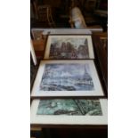 A Set of Three French Prints, Each 35cm Wide