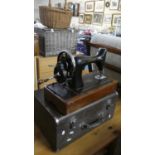 A Vintage Cased Singer Sewing Machine