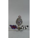 A Vintage Chromed Car Badge with Coronation Horseshoe, 12.5cm Wide