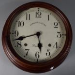 A Reproduction Circular Wall Clock with Battery Movement, 39cm Diameter