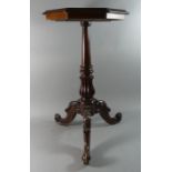 A Late 19th Century Mahogany Octagonal Topped Tripod Table, In Need of Some Restoration