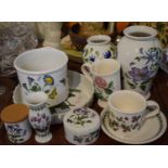 A Collection of Portmeirion Botanic Garden and other Patterns to Include Vases, Mug, Lidded Pot etc