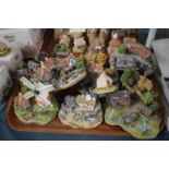 A Tray of Cottage Ornaments to Include Lilliput Lane etc