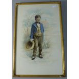 A Coloured Photograph of a Victorian Boy, 29.5cm Wide
