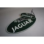 Two Reproduction Cast Metal Plaques for Jaguar, 35cm and 18cm (Plus VAT)