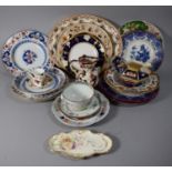 A Collection of 19th Century and Later Ceramics to Include Masons Mandalay Jug, Meatplate,
