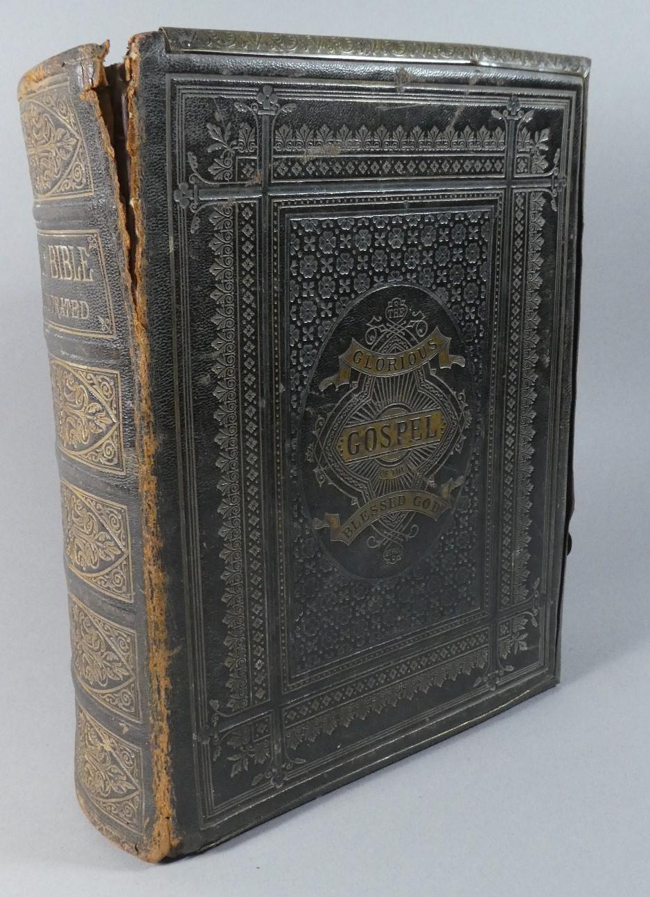 A 19th Century Self-interpreting Family Bible by Rev. John Brown, Published by Thomas C. Jack,