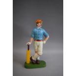 A Reproduction Cast Metal Doorstop in the Form of a Cricketer, 37cm High (Plus VAT)