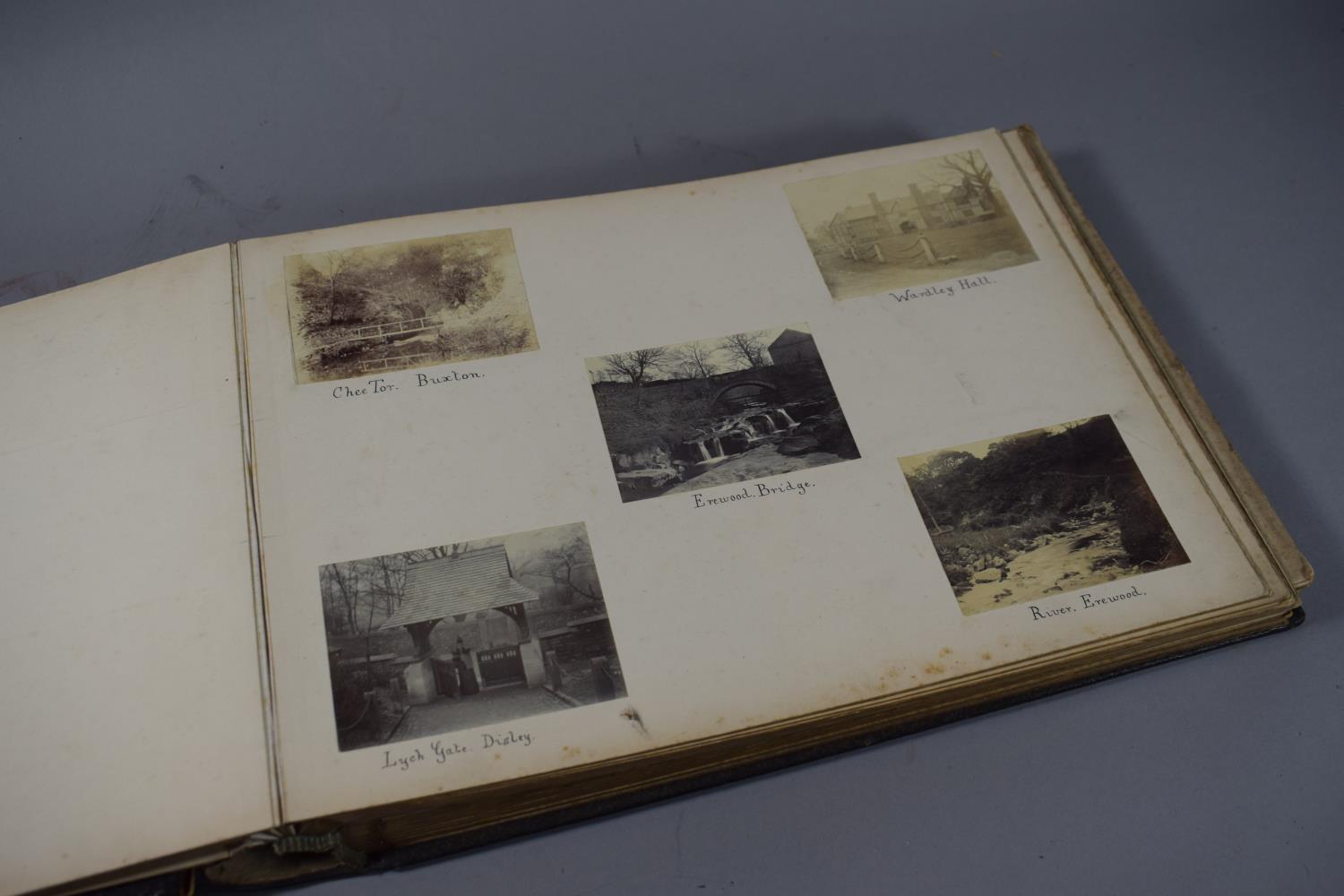 A Victorian Photograph Album and Contents 1892 Onwards Include Buxton, Betws-y-Coed, Bicycle, - Image 2 of 4