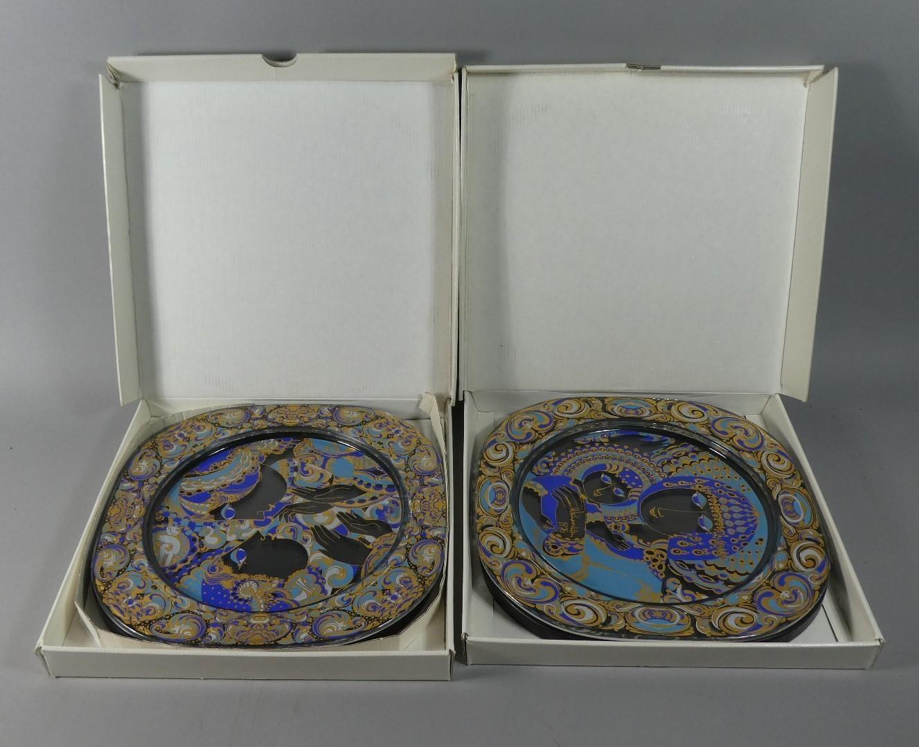 Two German Rosenthal Limited Edition Glass Plates 'Weihnachtsteller' (Christmas) Designed by Bjorn - Image 2 of 3