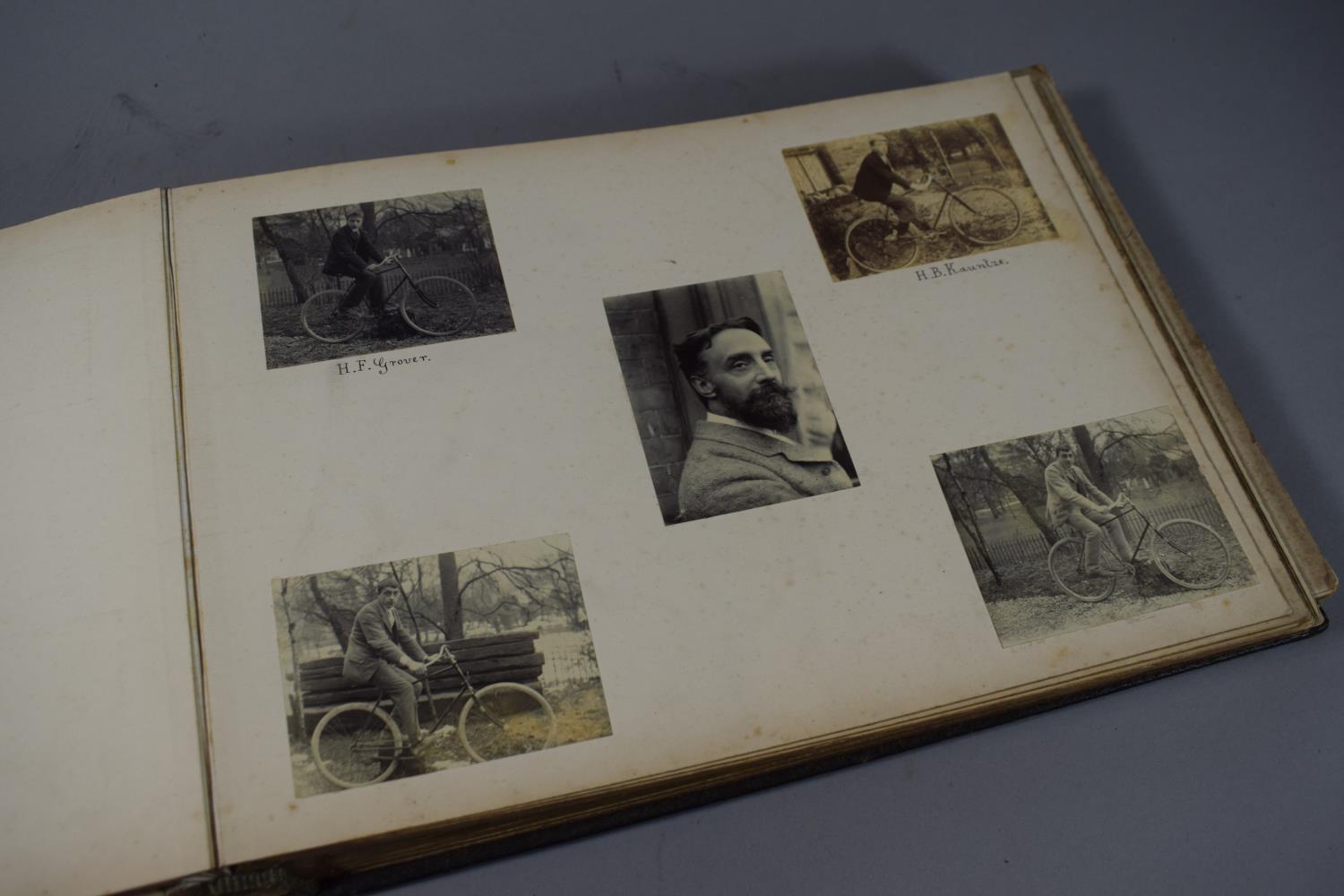 A Victorian Photograph Album and Contents 1892 Onwards Include Buxton, Betws-y-Coed, Bicycle, - Image 3 of 4