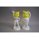 A Pair of Reproduction Cast Metal Esso Money Bank Figures, 24cm high (Plus VAT)