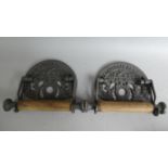 Two Reproduction Cast Metal "St.Pancras" Railway Station Toilet Roll Holders, 18cm Wide (Plus VAT)