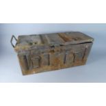 A Vintage Metal Military Ammunition Box, 54.5cm Wide