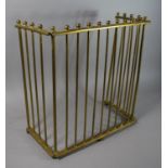 A Late Victorian Brass Three Fold Nursery or Bedroom Fire Guard, 43cm Wide