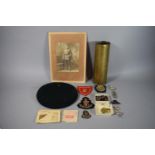 A Collection of Militaria to Include 1942 Shell Case, WWI Photograph and Metal Awarded to 209756 SPR