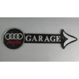 A Reproduction Cast Metal Audi Garage Arrow Sign, 40cm Wide (Plus VAT)