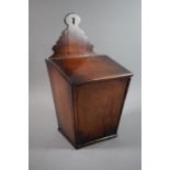 A 19th Century Mahogany Wall Hanging Salt Box, 38.5cm high