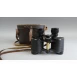 A Vintage Pair of Leather Cased "Lumalite" 8 x 30 Binoculars