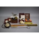 A Collection of Curios to Include Cased Ronson Lighter, Smokers Knife, Pipe, Letter Opener, Pair