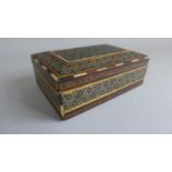 An Indian Vizagapatam Style Micro Mosaic Inlaid Lidded Box, 13cm Wide