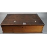 A Late 19th Century Stained Pine Collectors Chest with Removable Fitted Trays, 62cm Wide