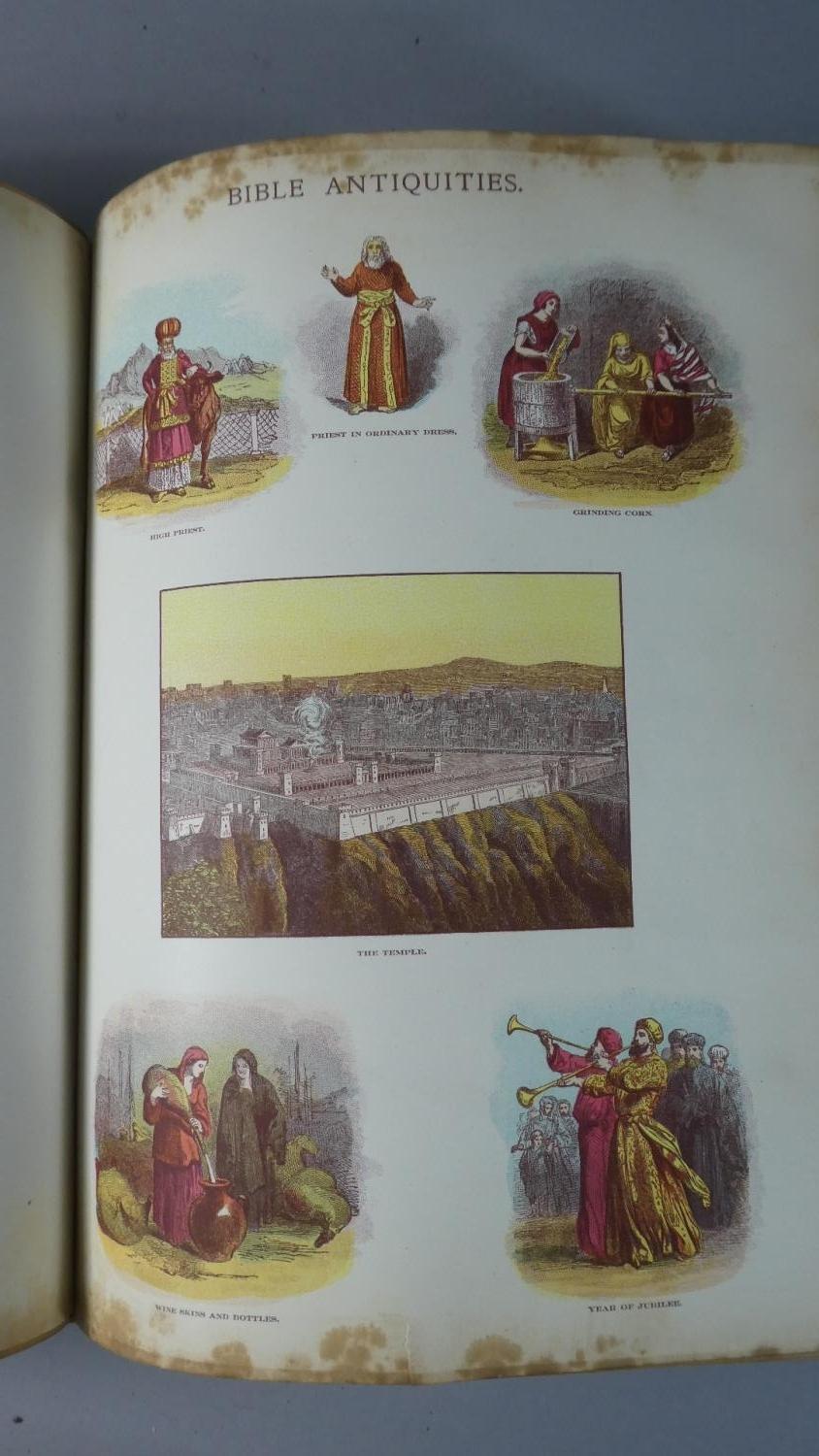 A Victorian Bound Tooled Leather and Metal Mounted National Comprehensive Family Bible, Edited by - Image 5 of 7